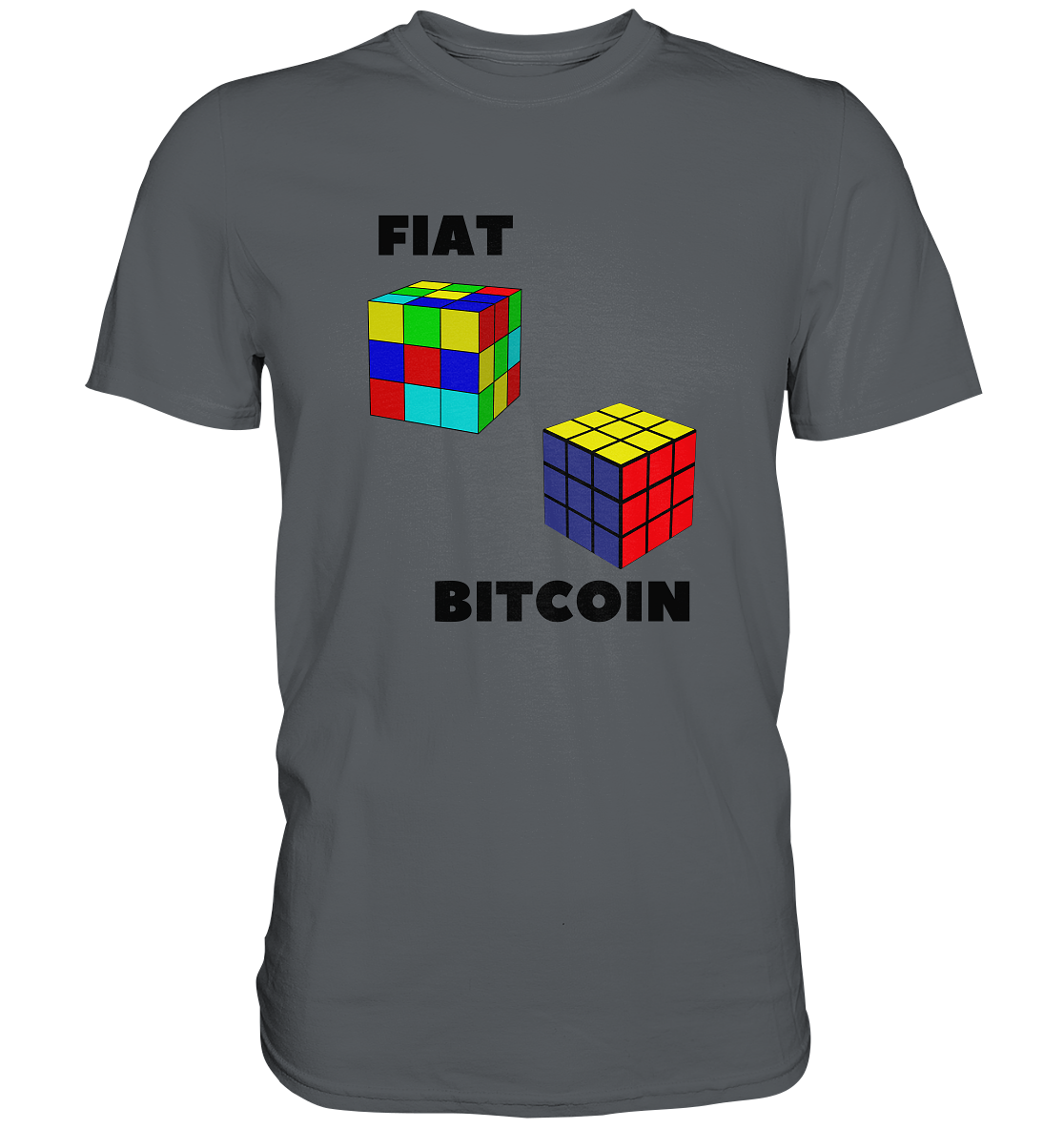 FIAT Cube & BITCOIN Cube - gerade Variante (Ladies Collection 21% Rabatt bis zum Halving 2024)    - Premium Shirt