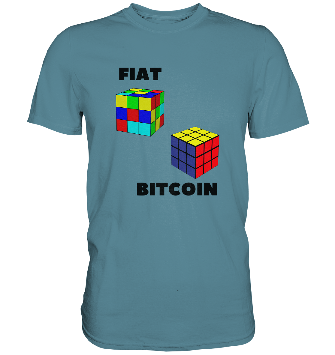 FIAT Cube & BITCOIN Cube - gerade Variante (Ladies Collection 21% Rabatt bis zum Halving 2024)    - Premium Shirt