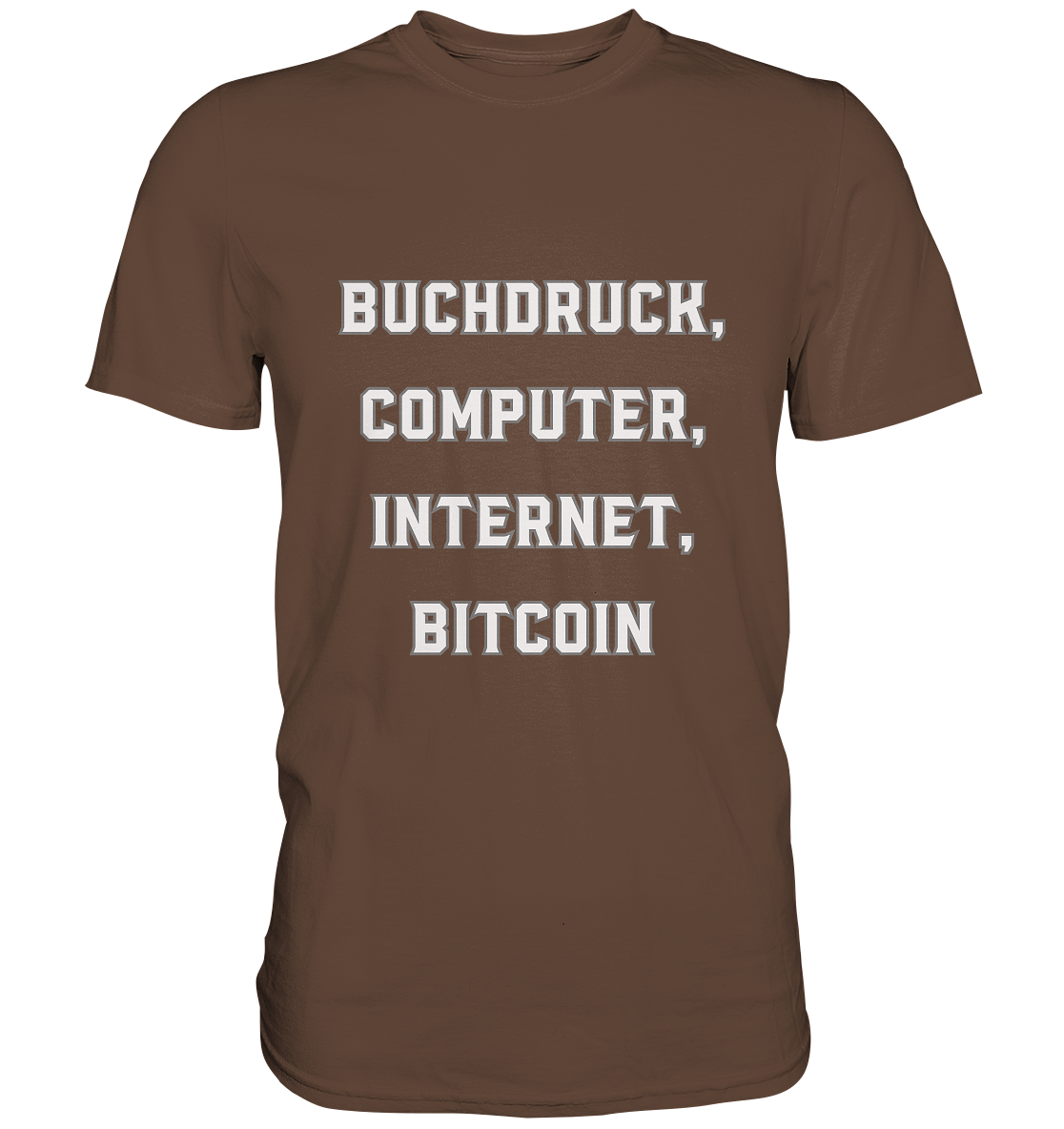 Buchdruck, Computer, Internet, Bitcoin - Premium Shirt
