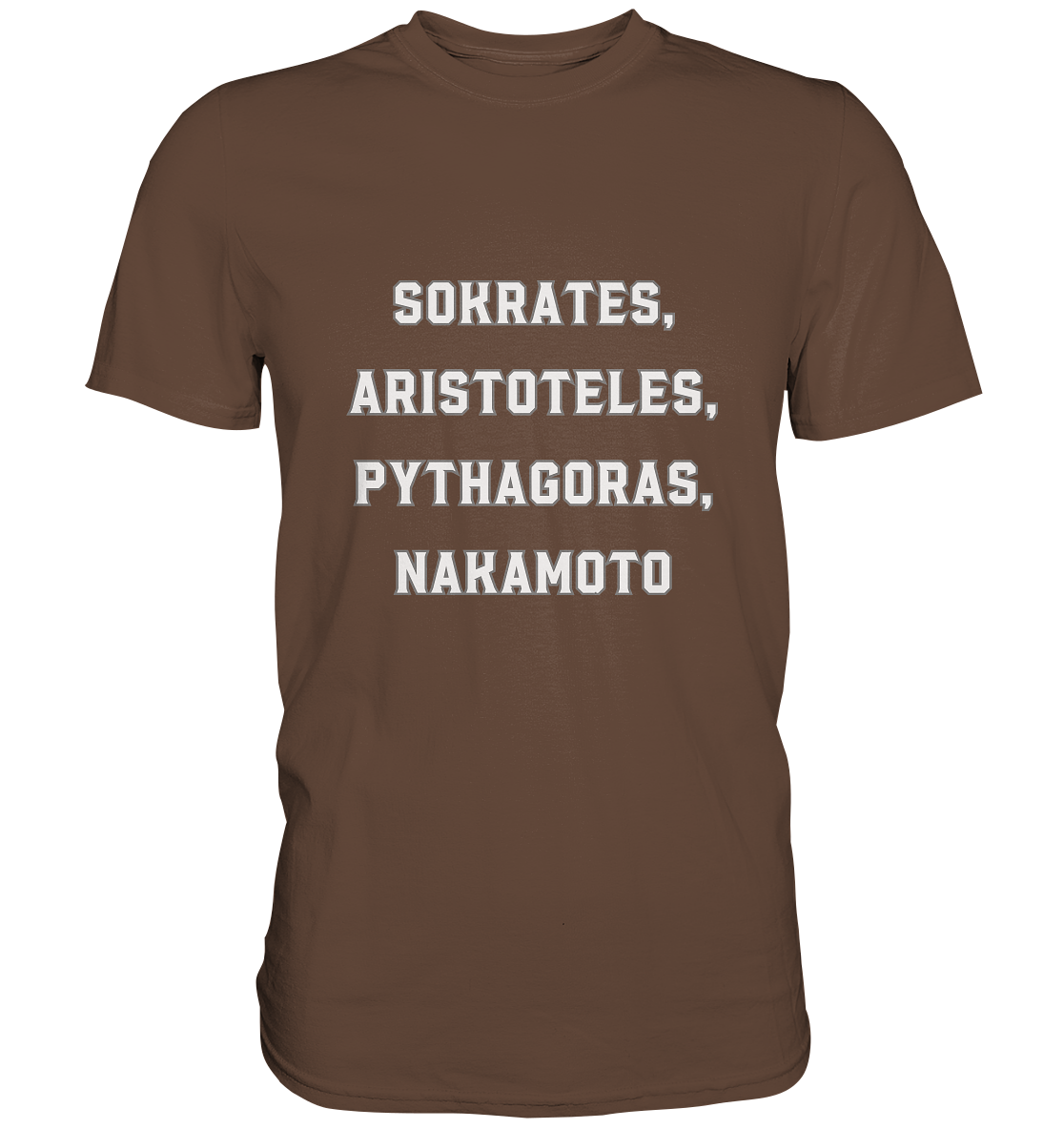 SOKRATES, ARISTOTELES, PHYTHAGORAS, NAKAMOTO  - Premium Shirt
