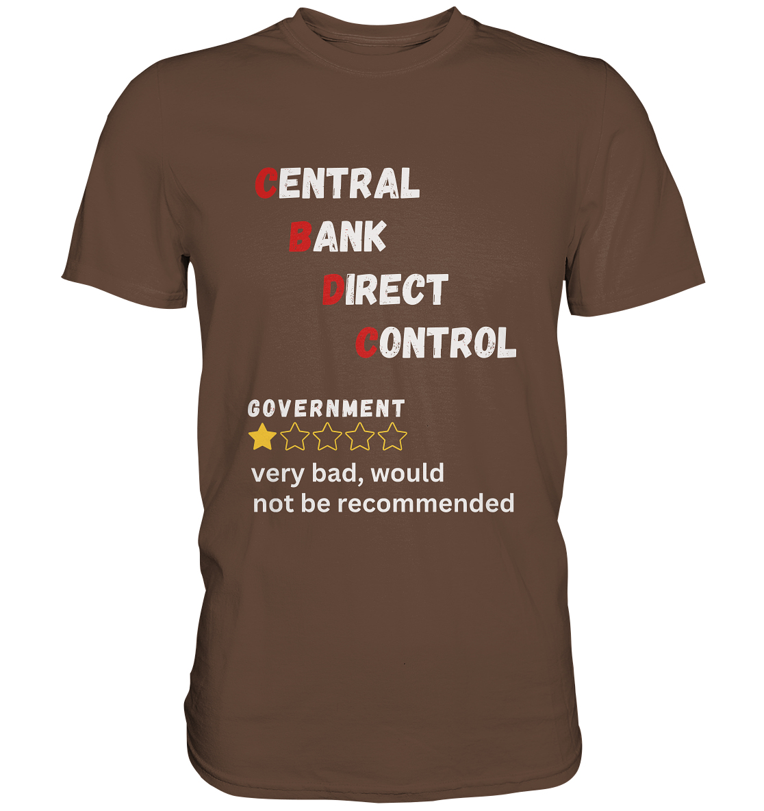 CENTRAL BANK DIRECT CONTROL - Government... not be recommended (Ladies Collection 21% Rabatt bis zum Halving 2024)  - Premium Shirt