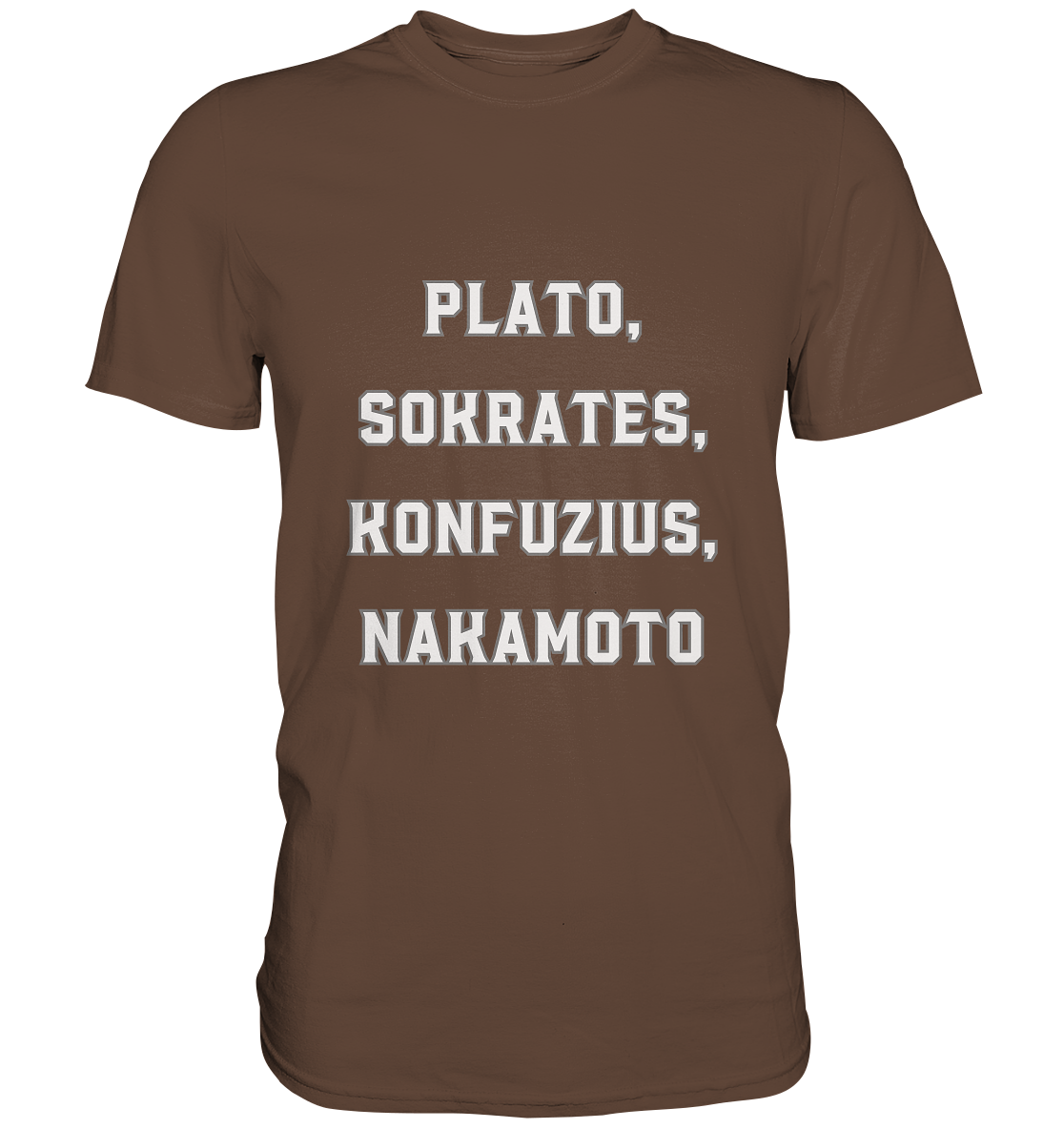 PLATO, SOKRATES, KONFUZIUS, NAKAMOTO  - Premium Shirt