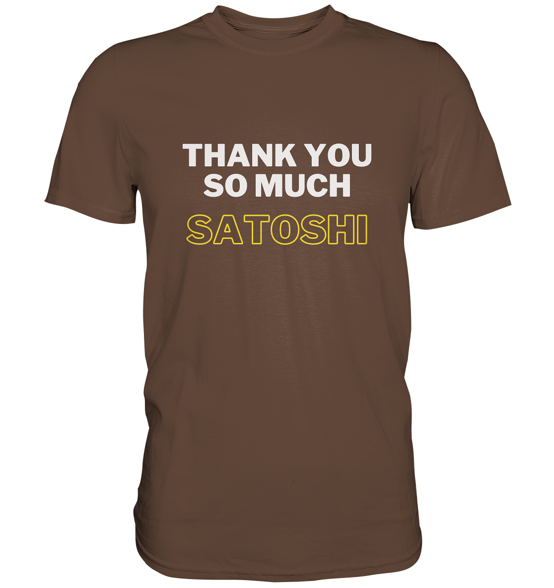 THANK YOU SO MUCH SATOSHI (weiss / gelb)  - Premium Shirt