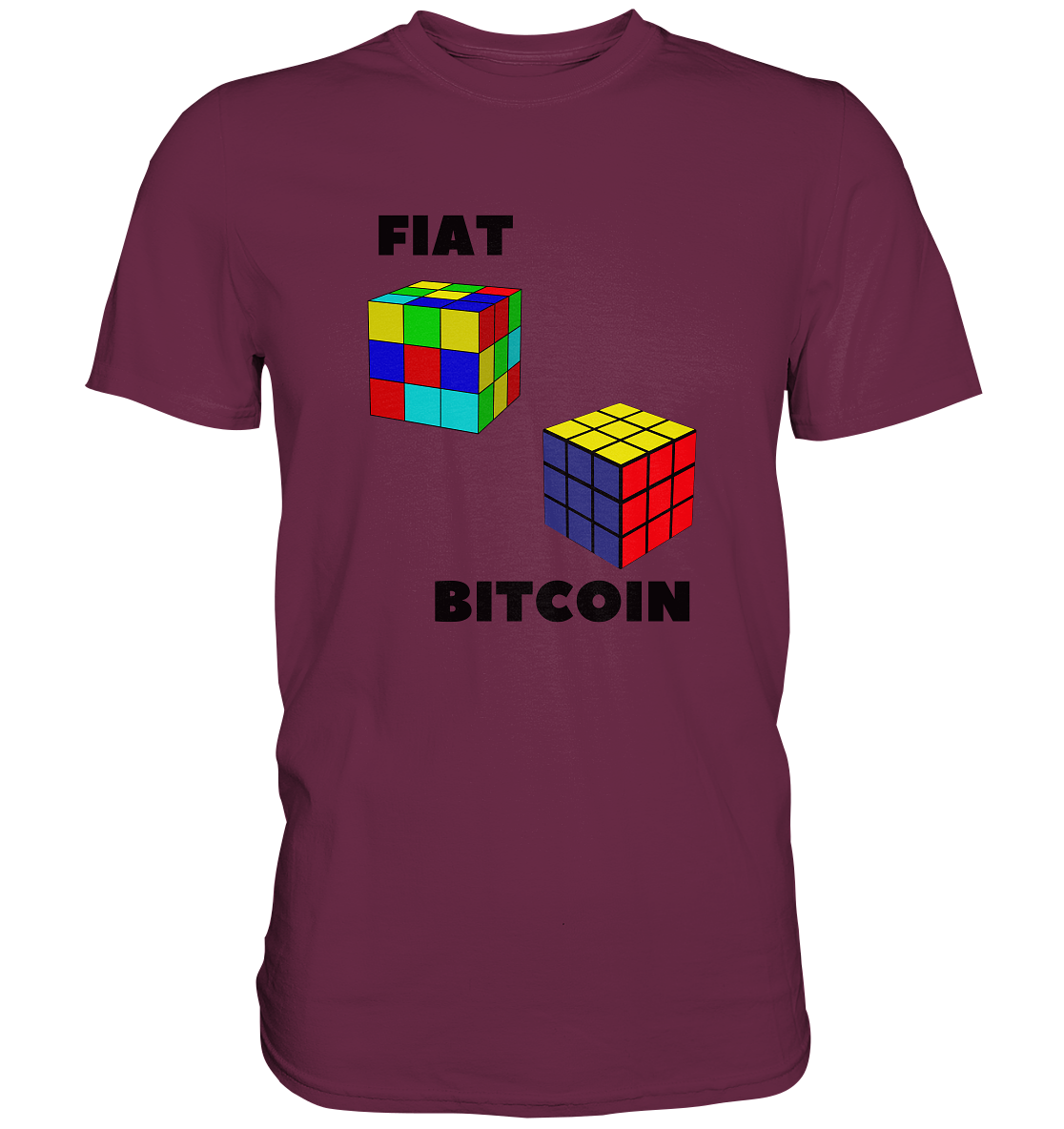 FIAT Cube & BITCOIN Cube - gerade Variante (Ladies Collection 21% Rabatt bis zum Halving 2024)    - Premium Shirt