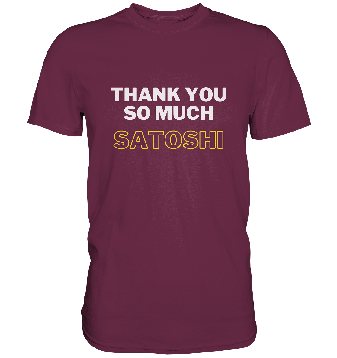 THANK YOU SO MUCH SATOSHI (weiss / gelb)  - Premium Shirt