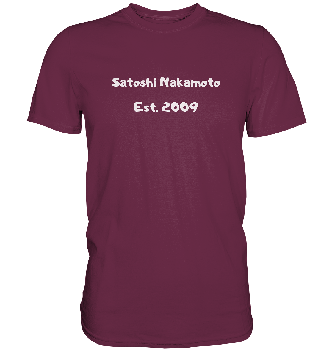 SATOSHI NAKAMOTO Est. 2009 (Signatur pur) - LADIES COLLECTION 21% automat. Rabatt bis zum Halving 2024   - Premium Shirt