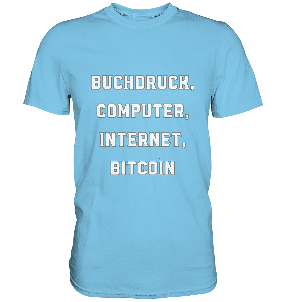 Buchdruck, Computer, Internet, Bitcoin - Premium Shirt