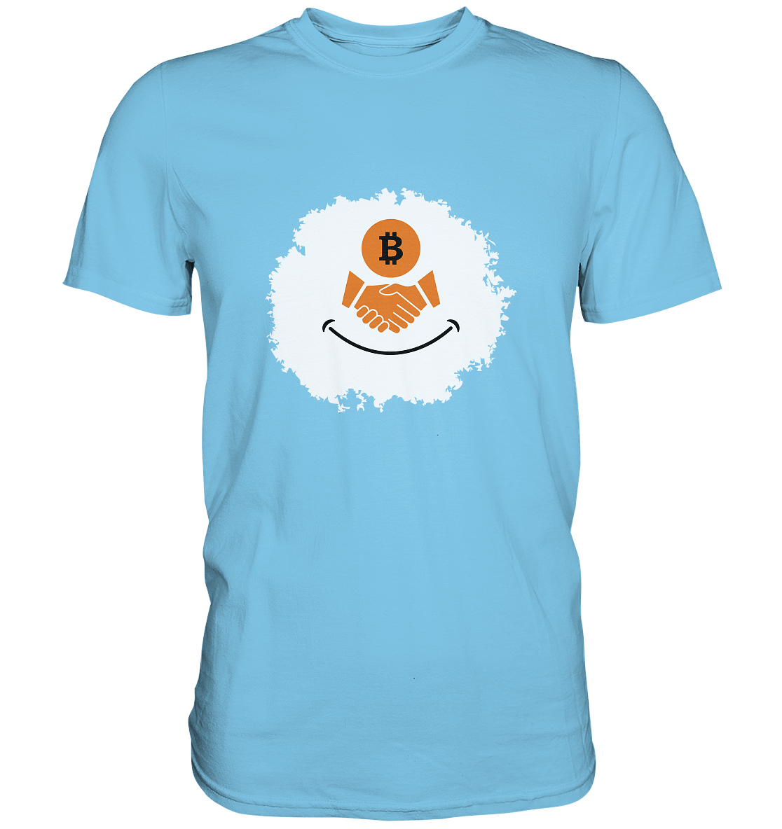 Bitcoin handshake Smiley - Premium Shirt