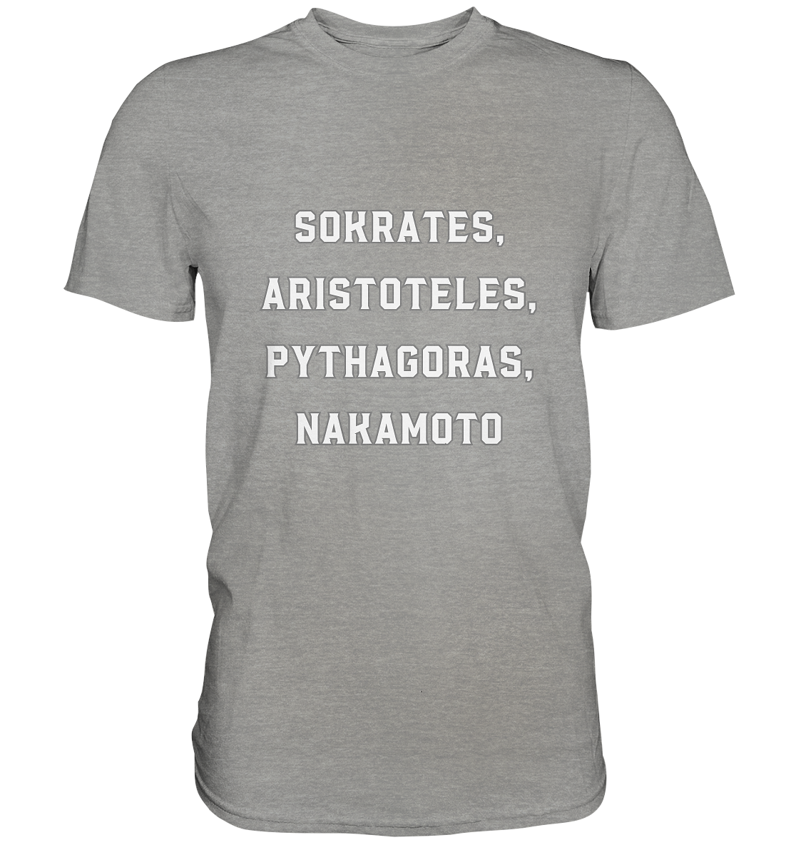 SOKRATES, ARISTOTELES, PHYTHAGORAS, NAKAMOTO  - Premium Shirt