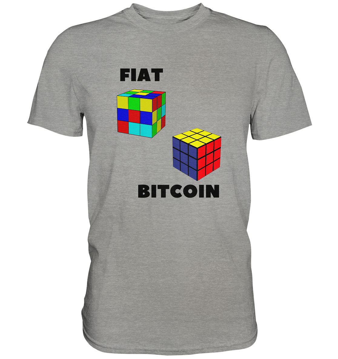 FIAT Cube & BITCOIN Cube - gerade Variante (Ladies Collection 21% Rabatt bis zum Halving 2024)    - Premium Shirt
