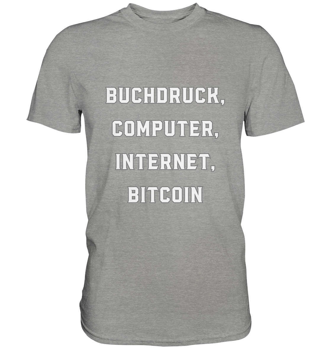 Buchdruck, Computer, Internet, Bitcoin - Premium Shirt
