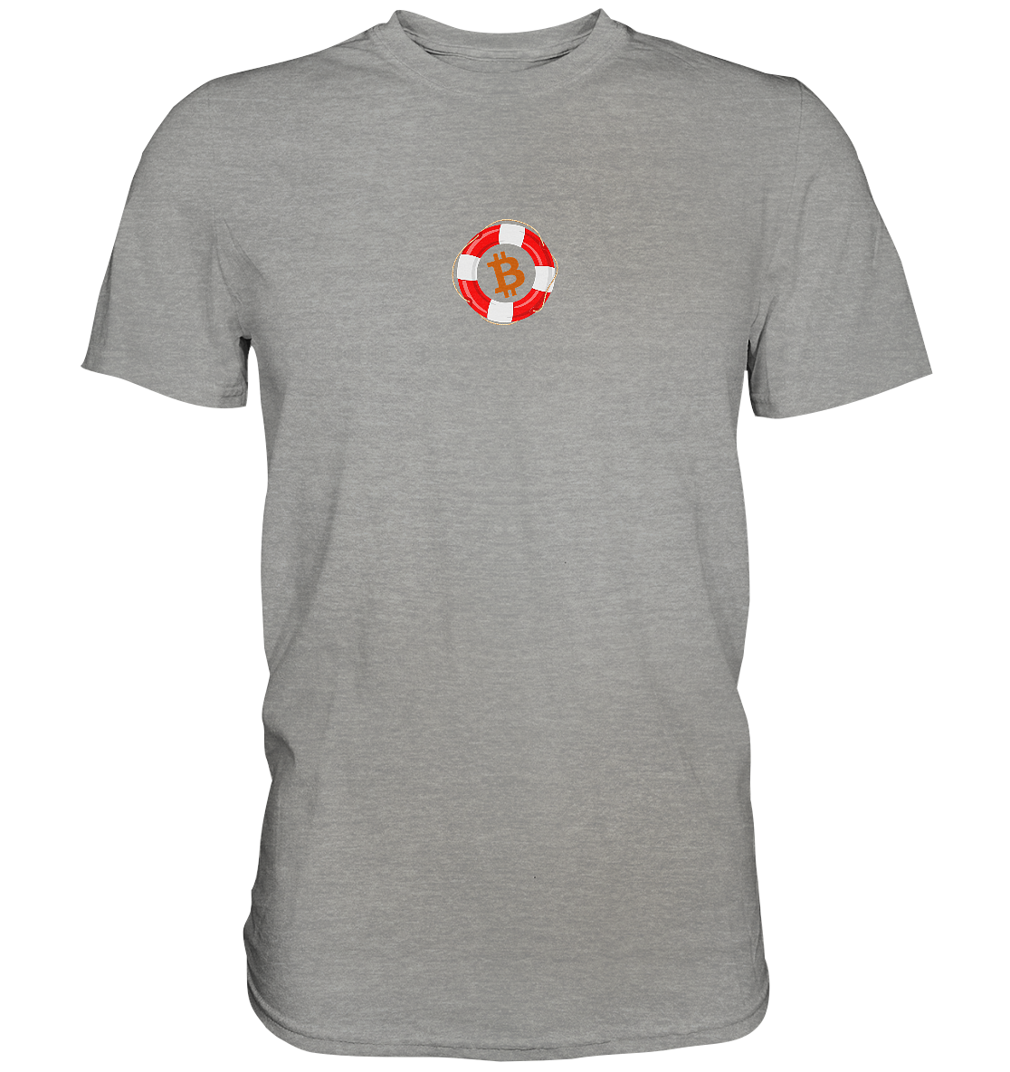 Minimalistisch Rettungsring Bitcoin - Premium Shirt