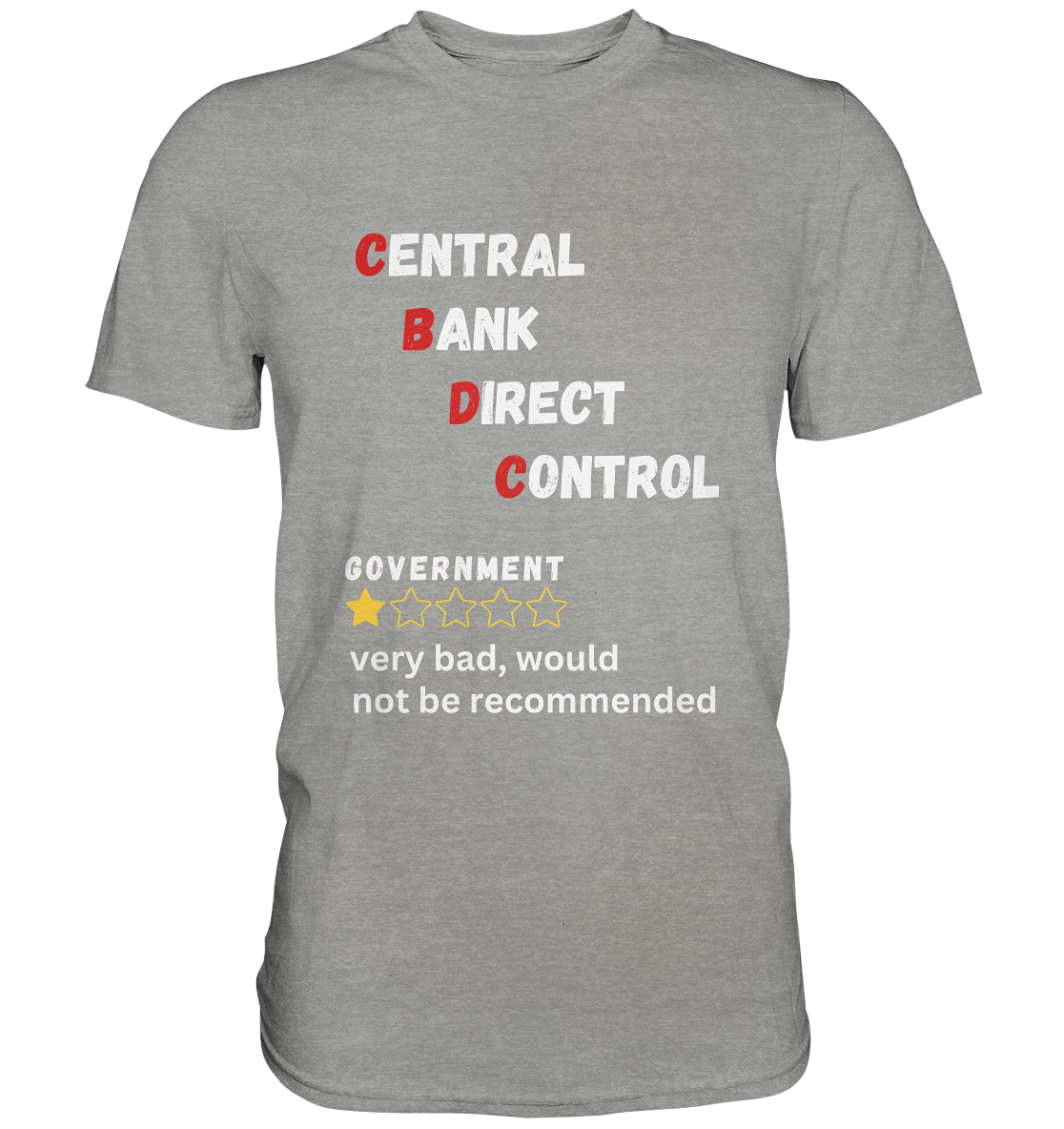 CENTRAL BANK DIRECT CONTROL - Government... not be recommended (Ladies Collection 21% Rabatt bis zum Halving 2024)  - Premium Shirt