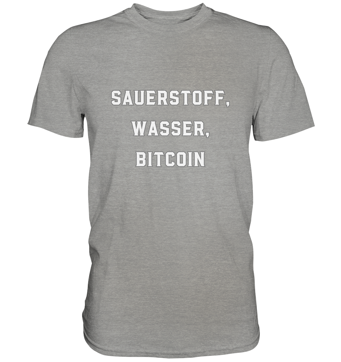 Sauerstoff, Wasser, Bitcoin - Premium Shirt