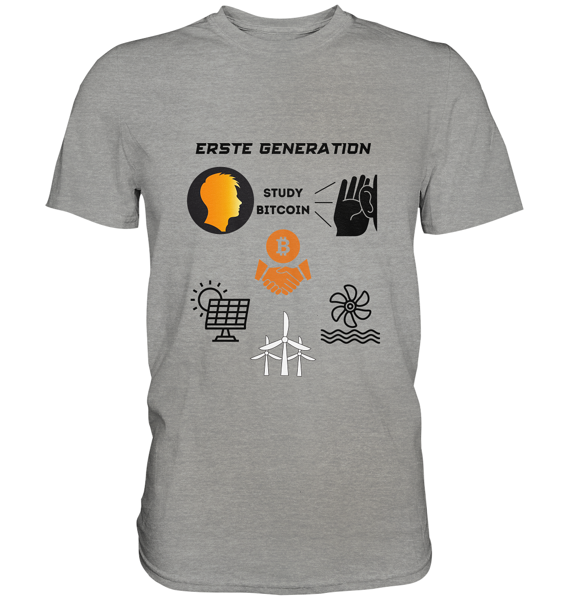 ERSTE (BITCOIN) GENERATION - STUDY BITCOIN (3 grüne Energie Grafiken) - LADIES COLLECTION 21% automat. Rabatt bis zum Halving 2024   - Premium Shirt