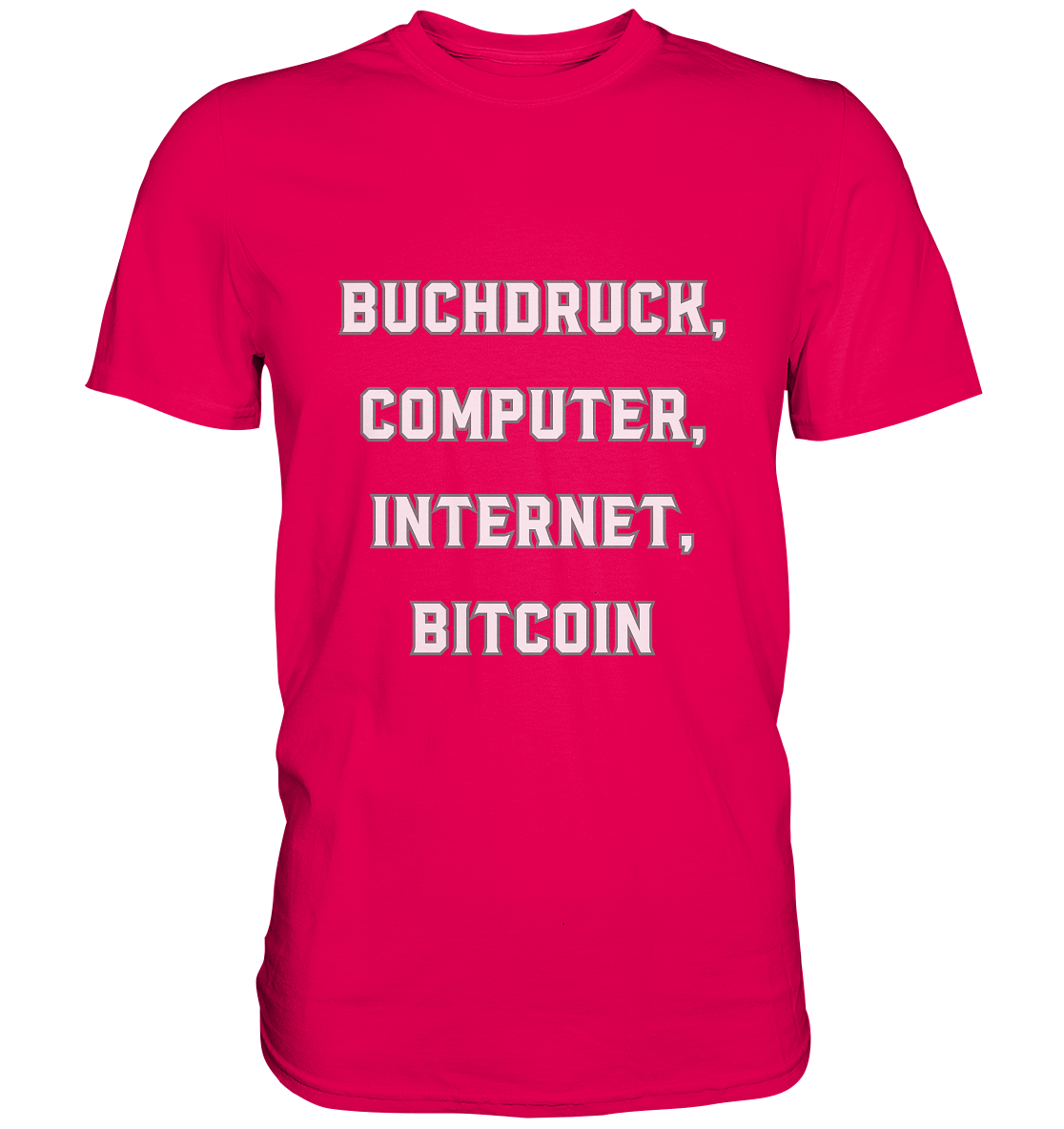 Buchdruck, Computer, Internet, Bitcoin - Premium Shirt