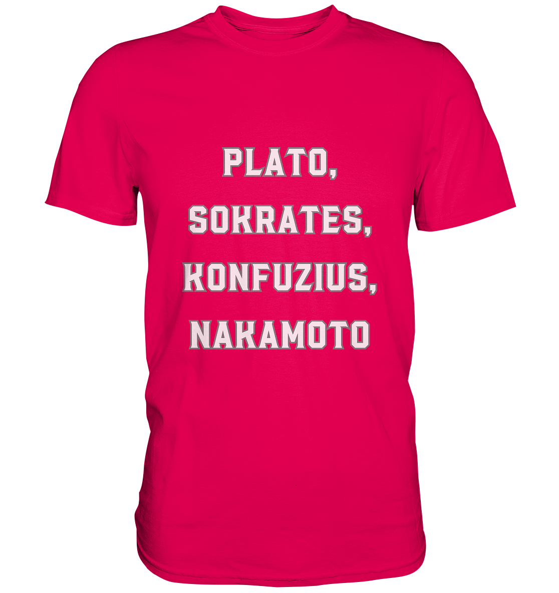 PLATO, SOKRATES, KONFUZIUS, NAKAMOTO  - Premium Shirt