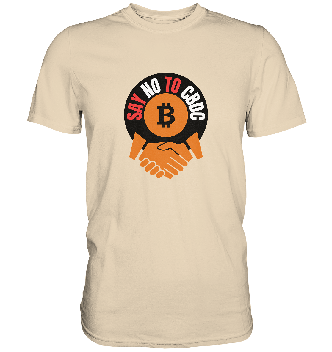 SAY NO TO CBDC - handshake (Ladies Collection 21% Rabatt bis zum Halving 2024)  - Premium Shirt