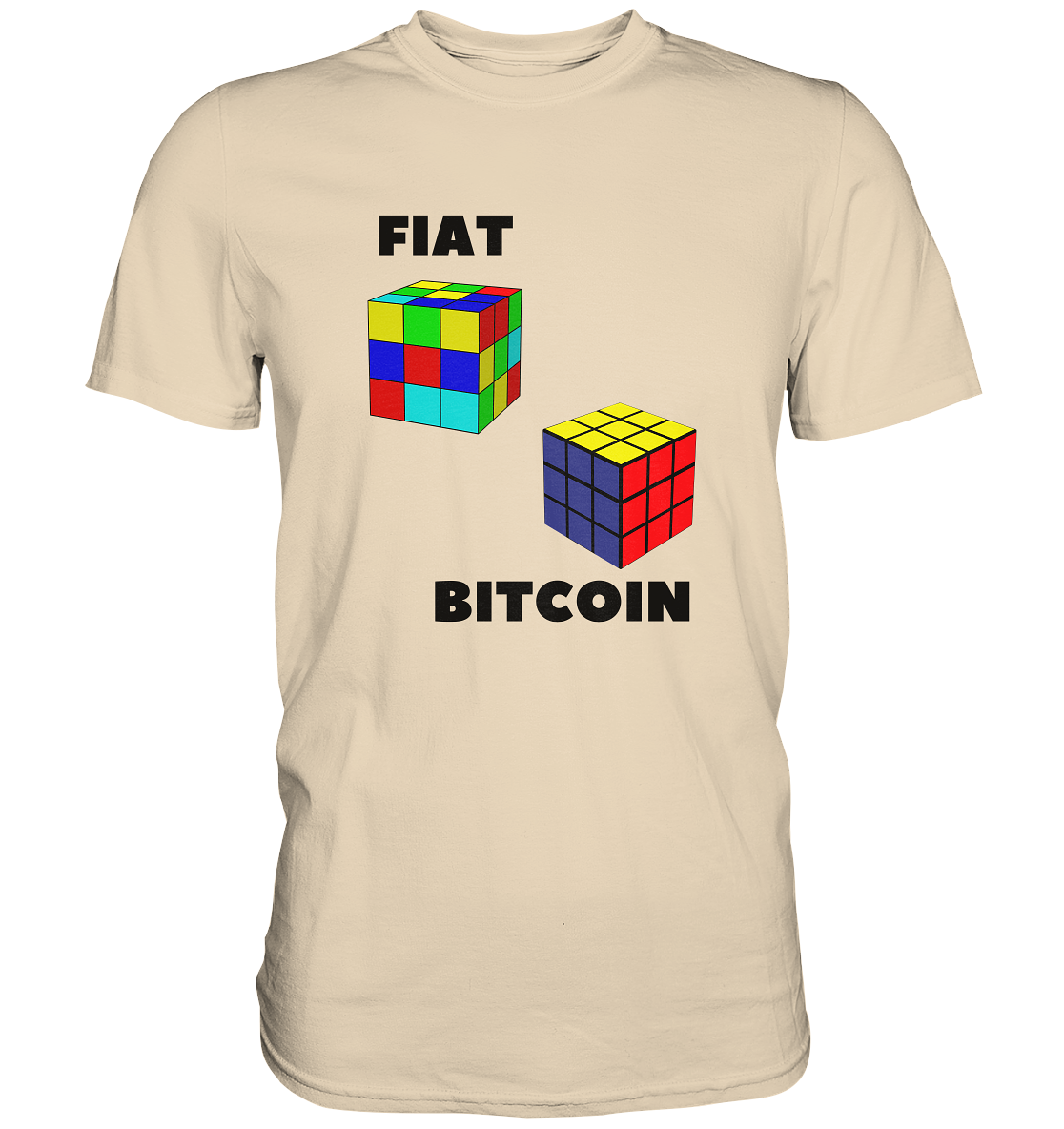 FIAT Cube & BITCOIN Cube - gerade Variante (Ladies Collection 21% Rabatt bis zum Halving 2024)    - Premium Shirt