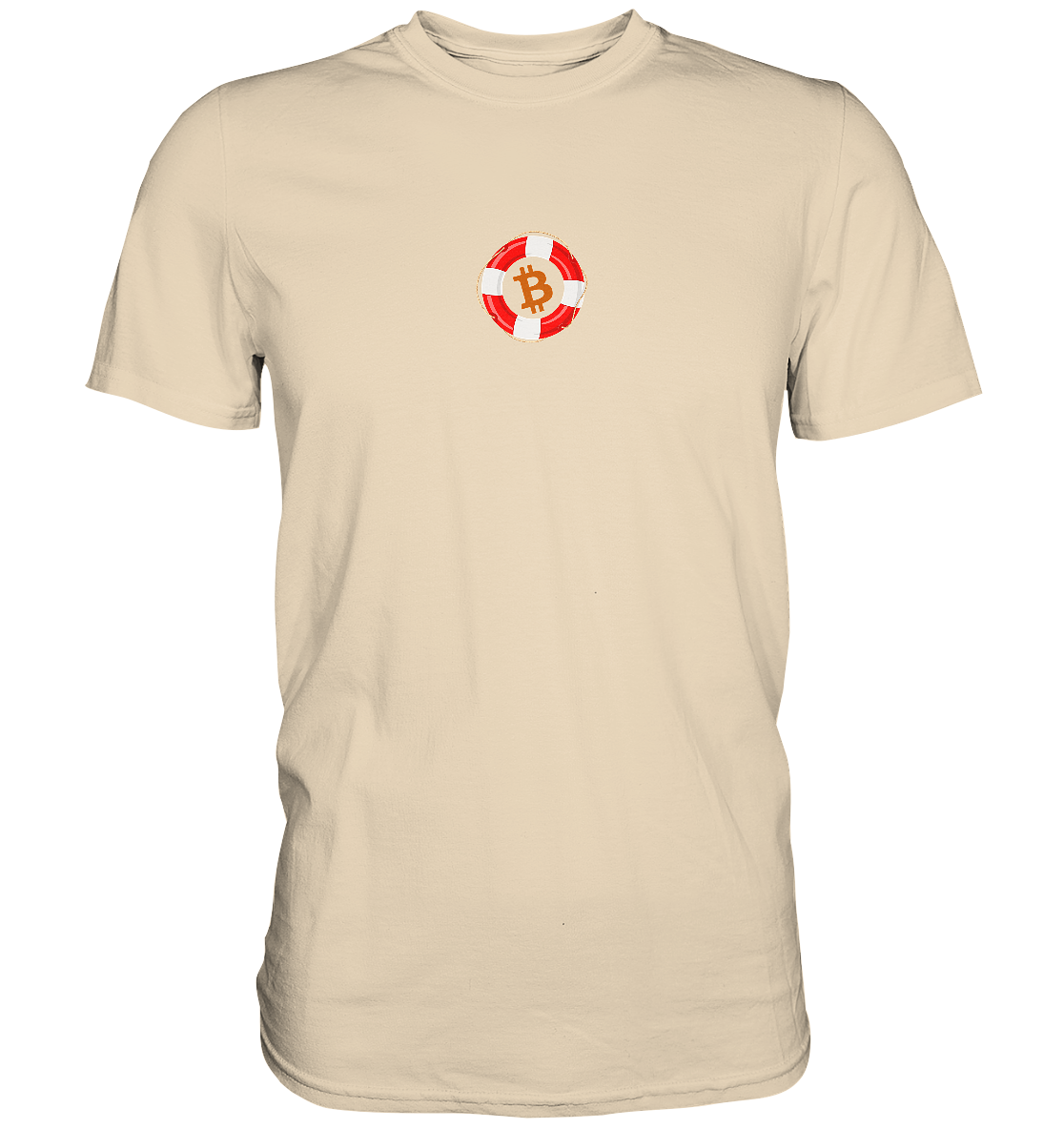 Minimalistisch Rettungsring Bitcoin - Premium Shirt
