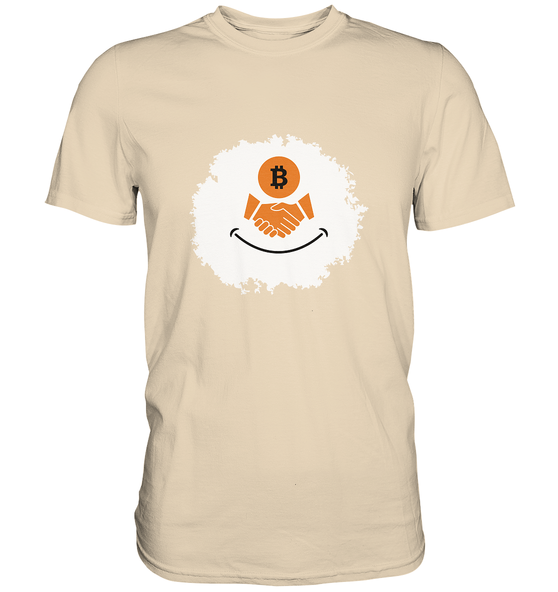 Bitcoin handshake Smiley - Premium Shirt