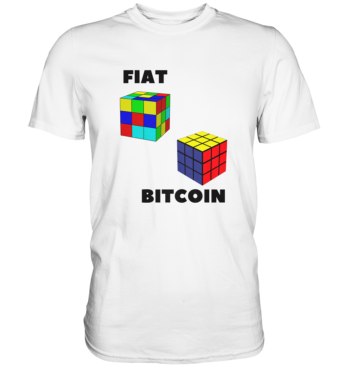 FIAT Cube & BITCOIN Cube - gerade Variante (Ladies Collection 21% Rabatt bis zum Halving 2024)    - Premium Shirt