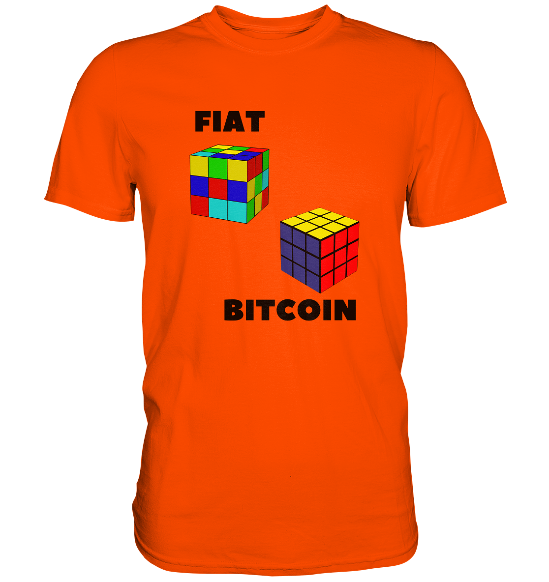 FIAT Cube & BITCOIN Cube - gerade Variante (Ladies Collection 21% Rabatt bis zum Halving 2024)    - Premium Shirt