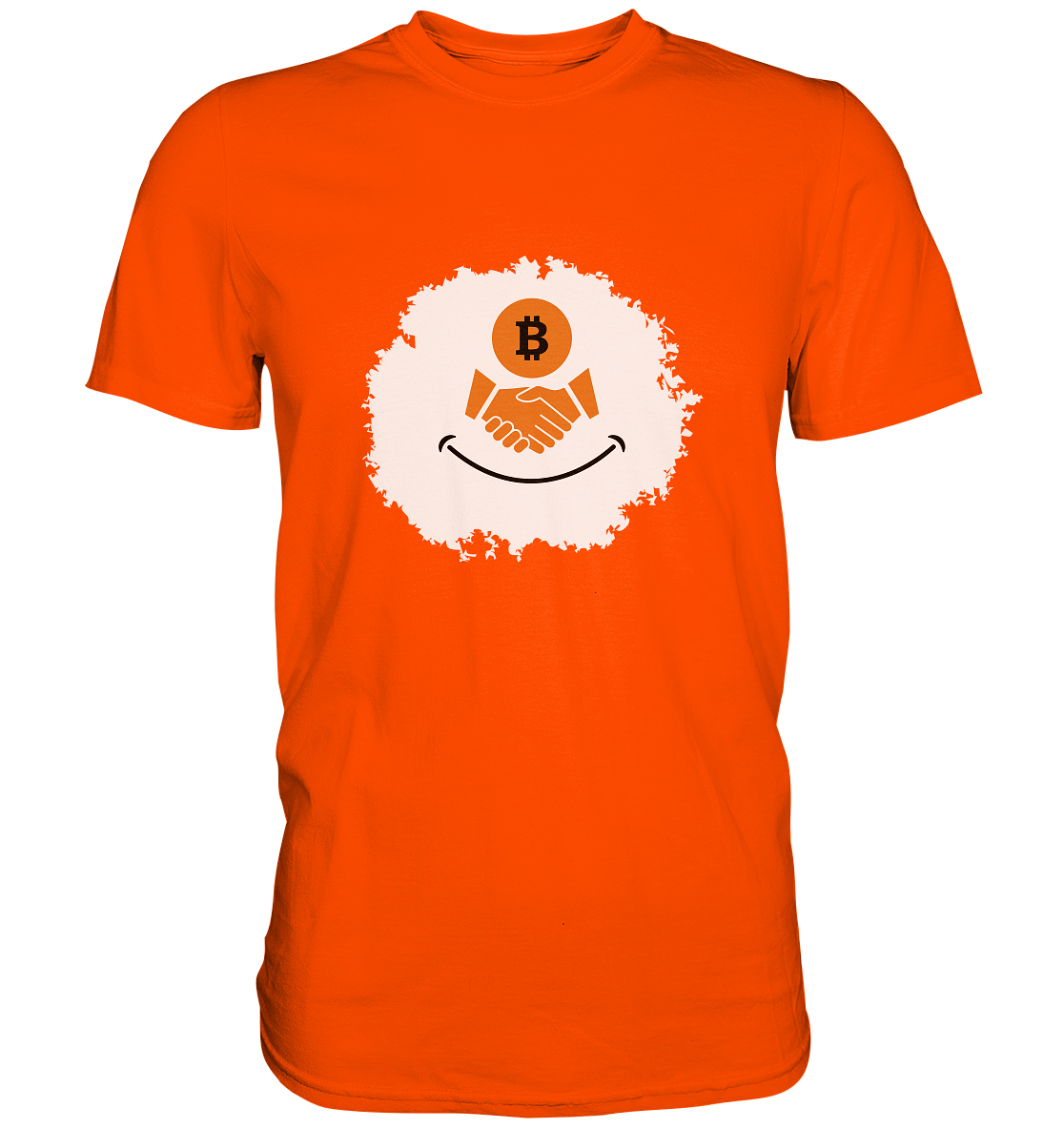 Bitcoin handshake Smiley - Premium Shirt