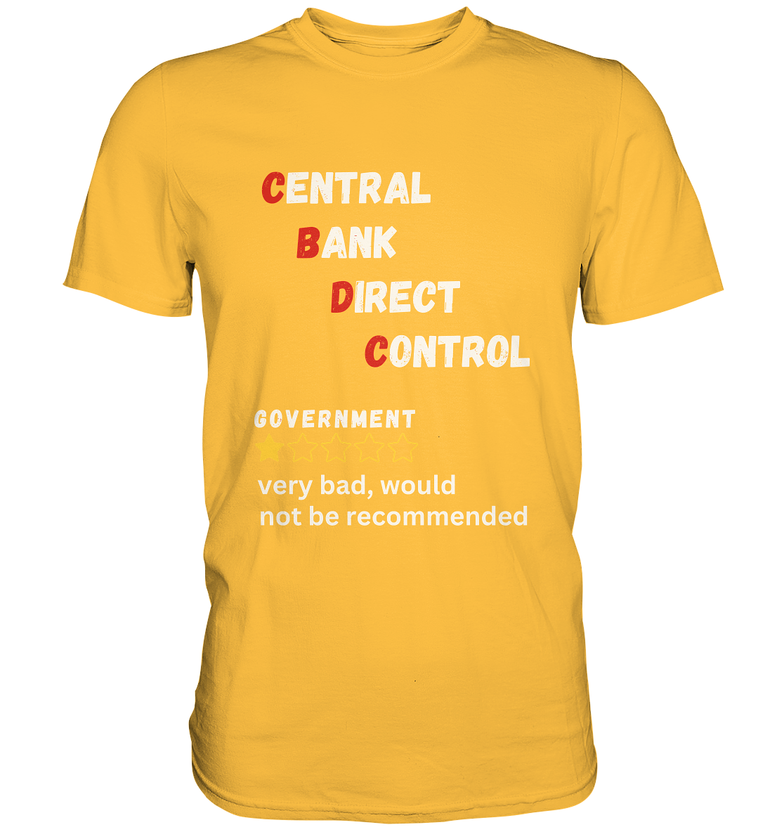 CENTRAL BANK DIRECT CONTROL - Government... not be recommended (Ladies Collection 21% Rabatt bis zum Halving 2024)  - Premium Shirt