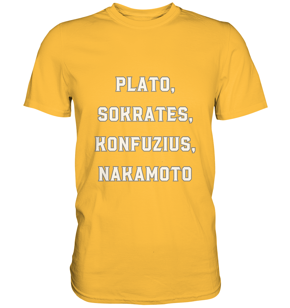 PLATO, SOKRATES, KONFUZIUS, NAKAMOTO  - Premium Shirt