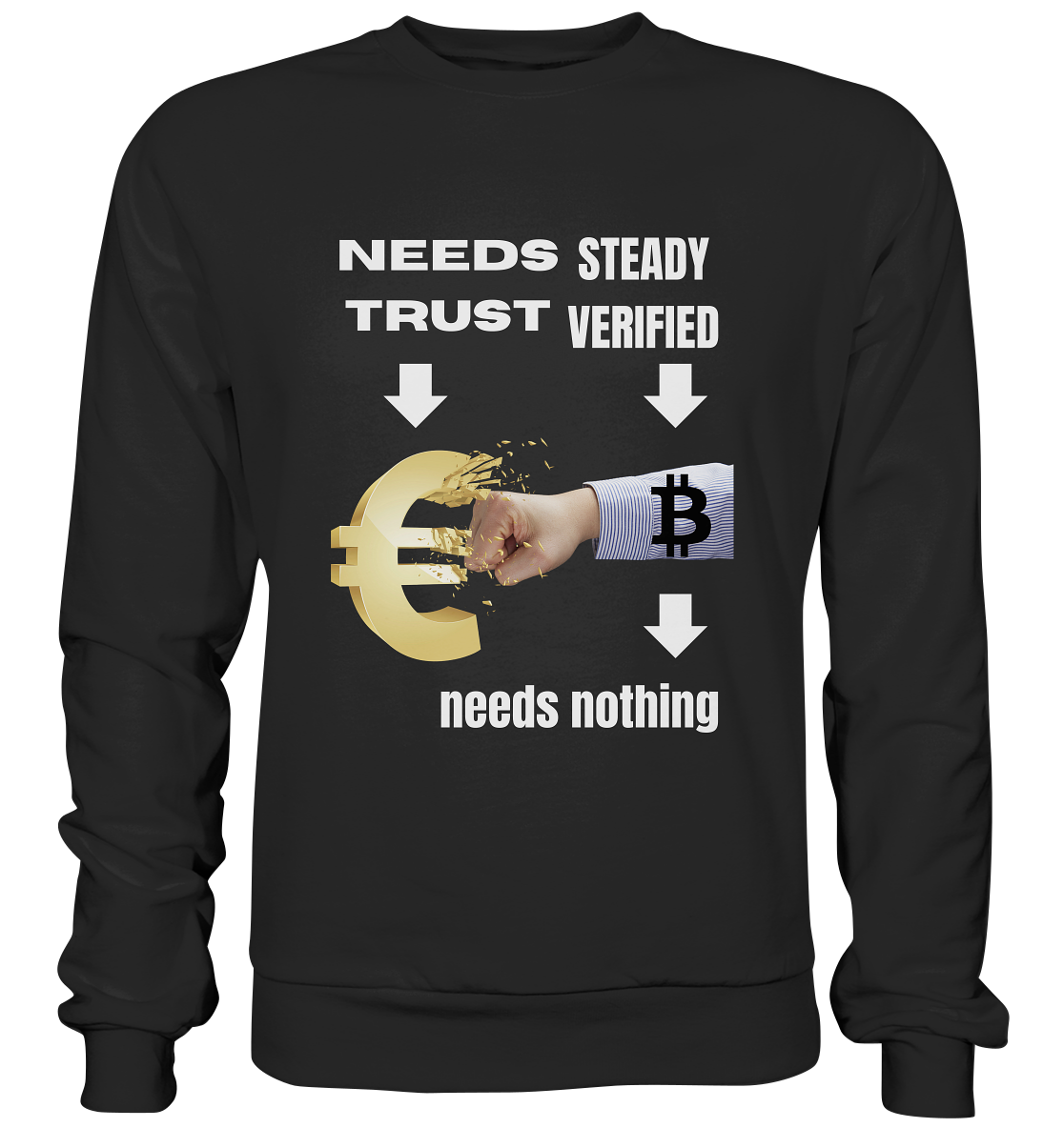 Needs TRUST / Needs NOTHING - Premium Sweatshirt