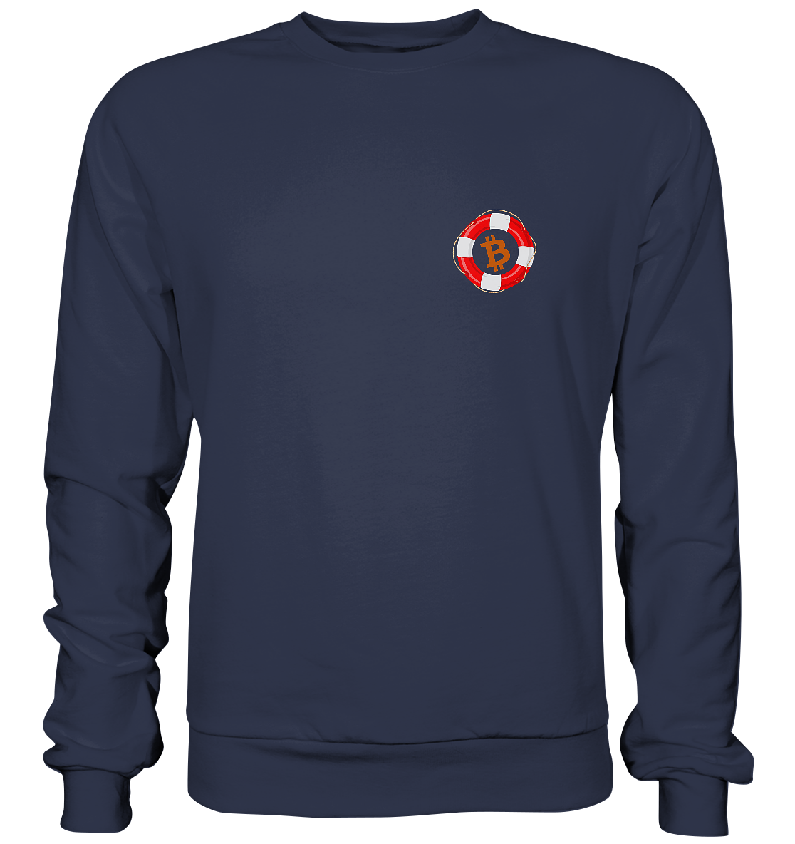 Minimalistisch Rettungsring Bitcoin - Premium Sweatshirt