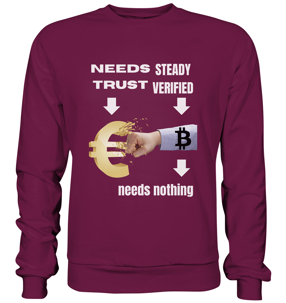 Needs TRUST / Needs NOTHING - Premium Sweatshirt