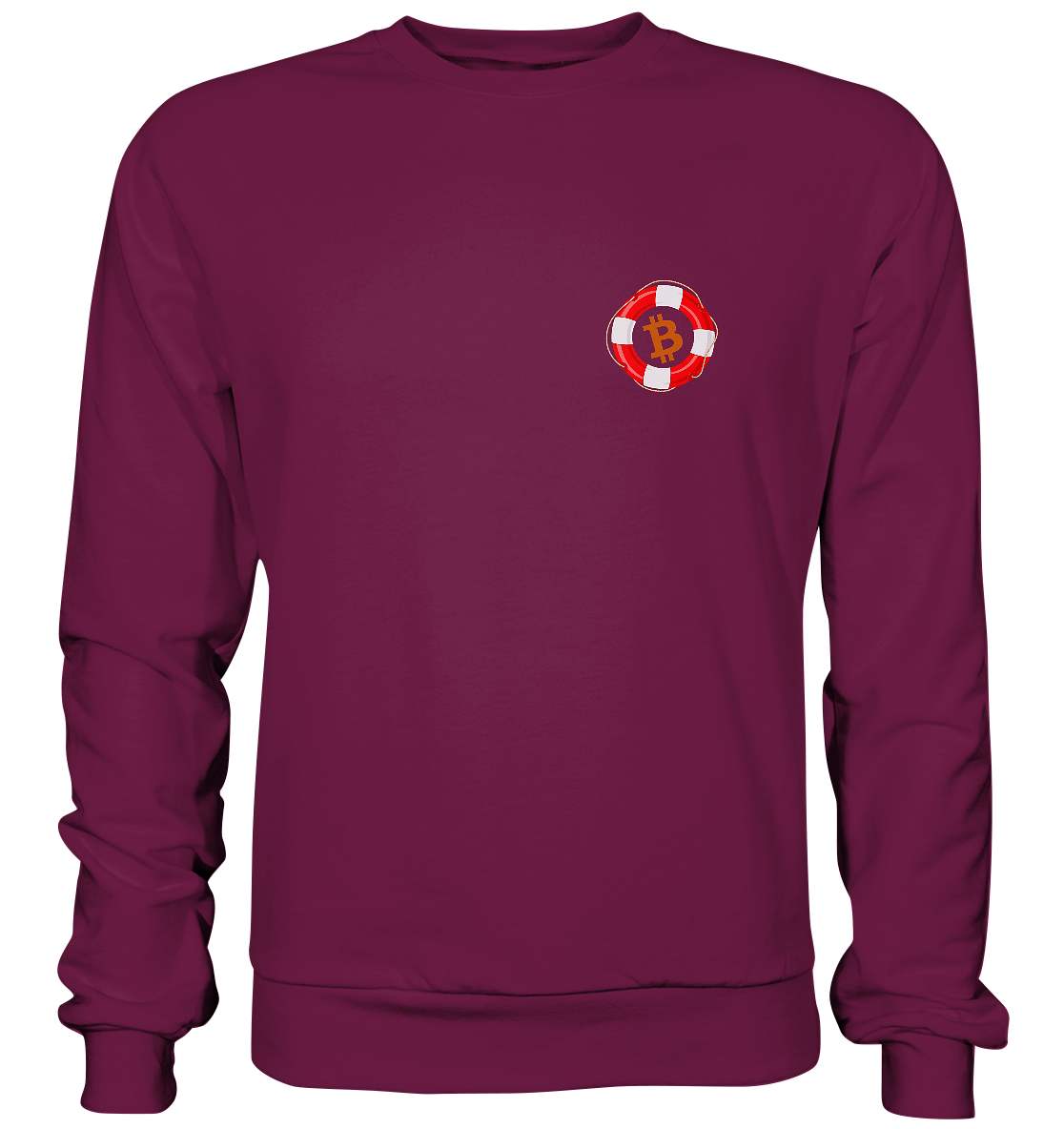 Minimalistisch Rettungsring Bitcoin - Premium Sweatshirt