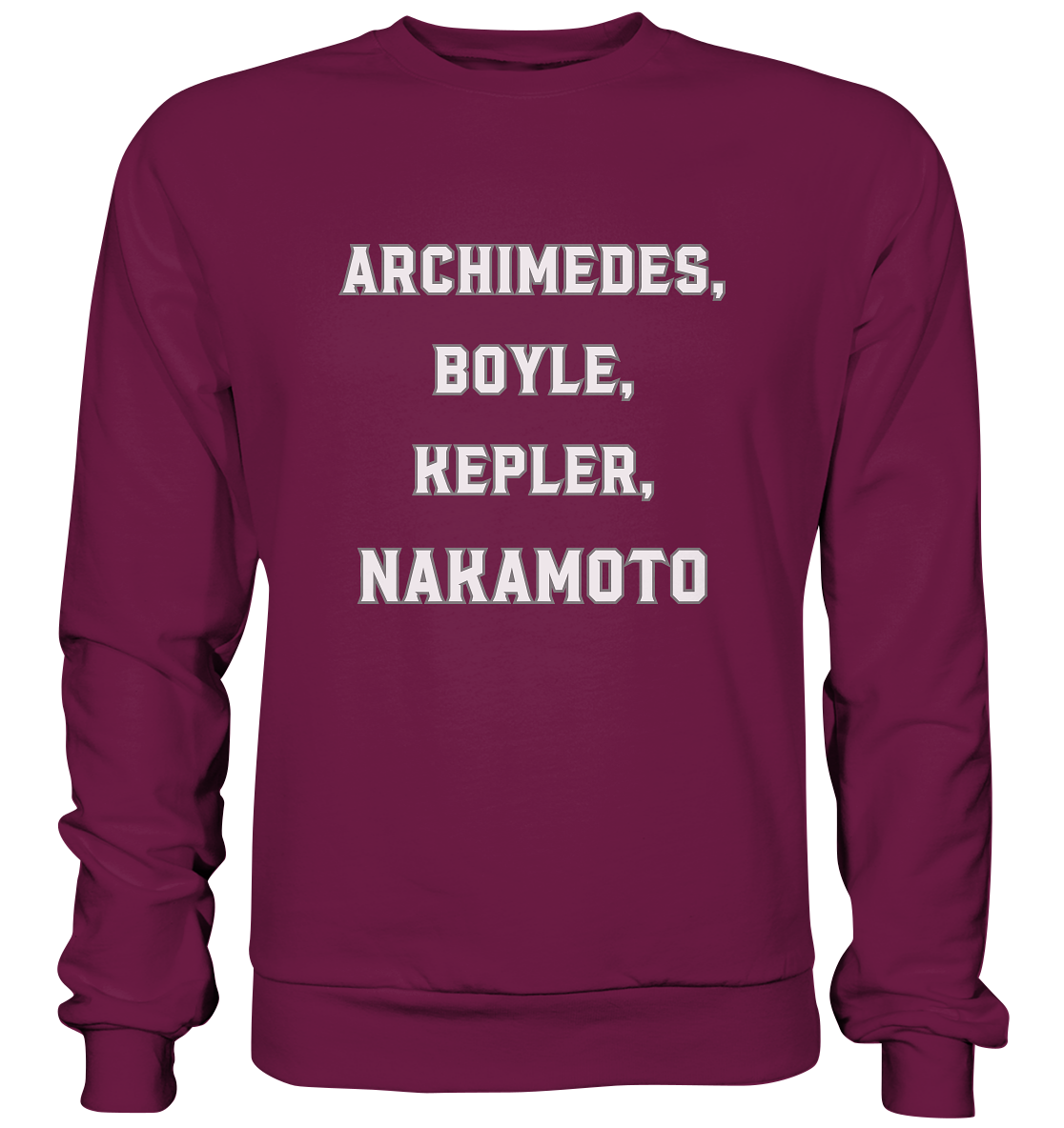 ARCHIMEDES, BOYLE, KEPLER, NAKAMOTO - Premium Sweatshirt