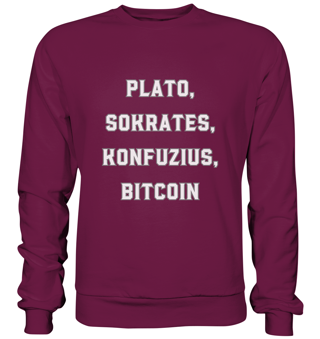 PLATO, SOKRATES, KONFUZIUS, BITCOIN  - Premium Sweatshirt
