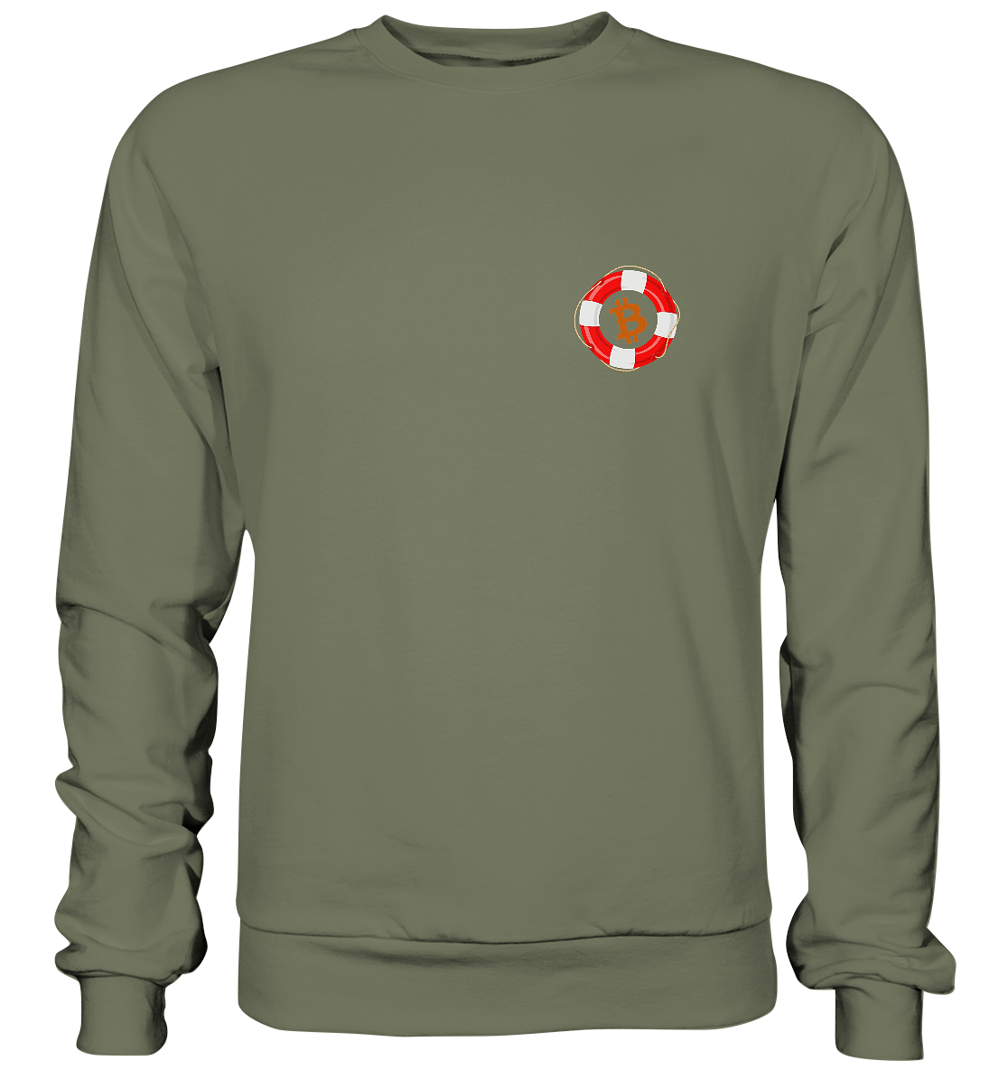 Minimalistisch Rettungsring Bitcoin - Premium Sweatshirt