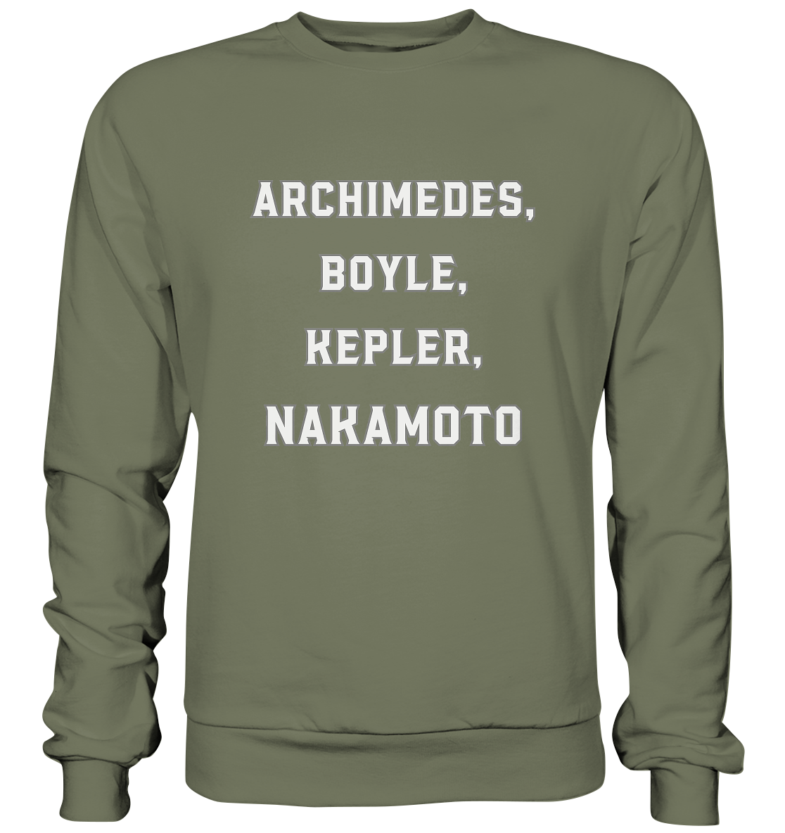ARCHIMEDES, BOYLE, KEPLER, NAKAMOTO - Premium Sweatshirt