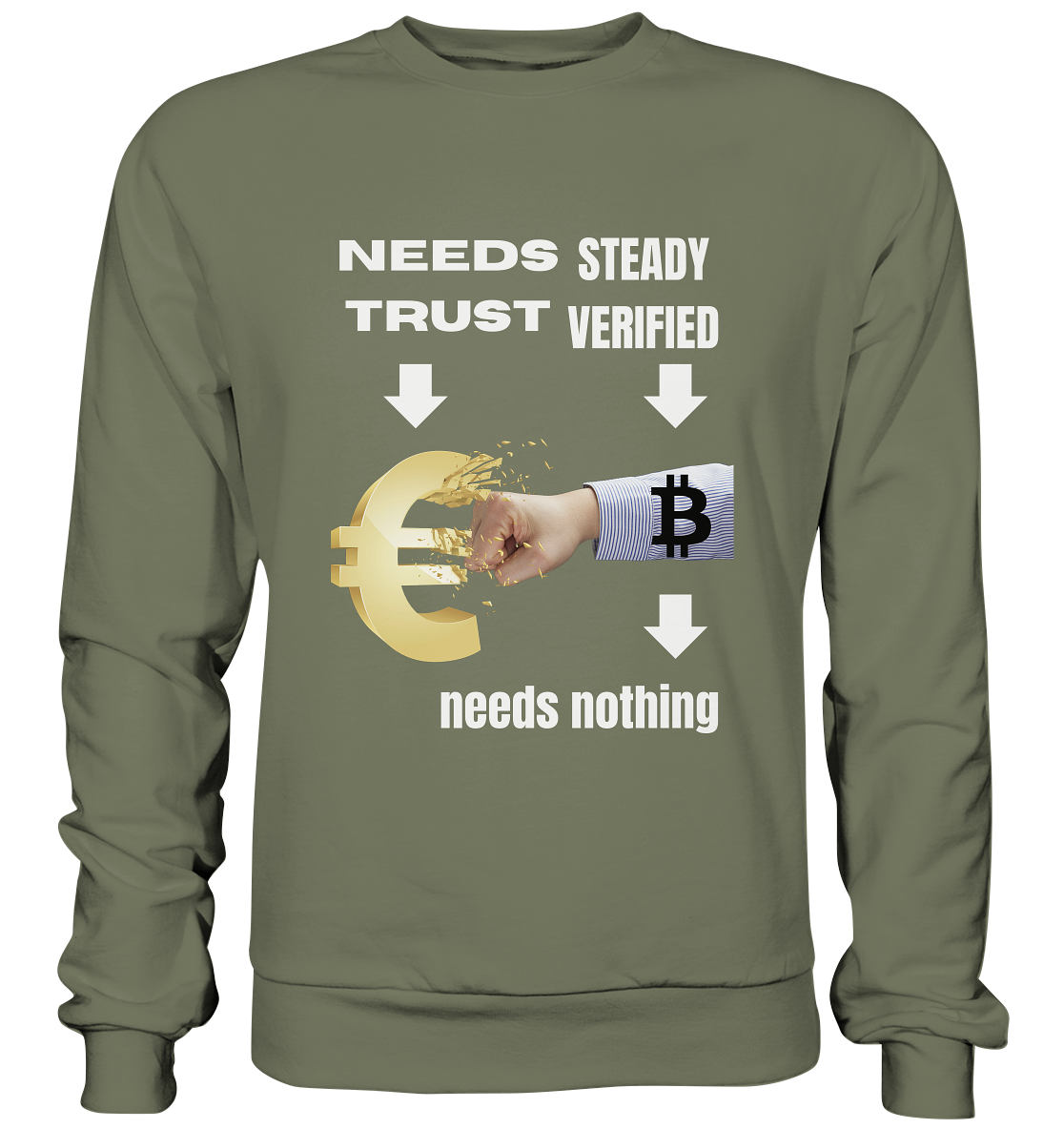 Needs TRUST / Needs NOTHING - Premium Sweatshirt
