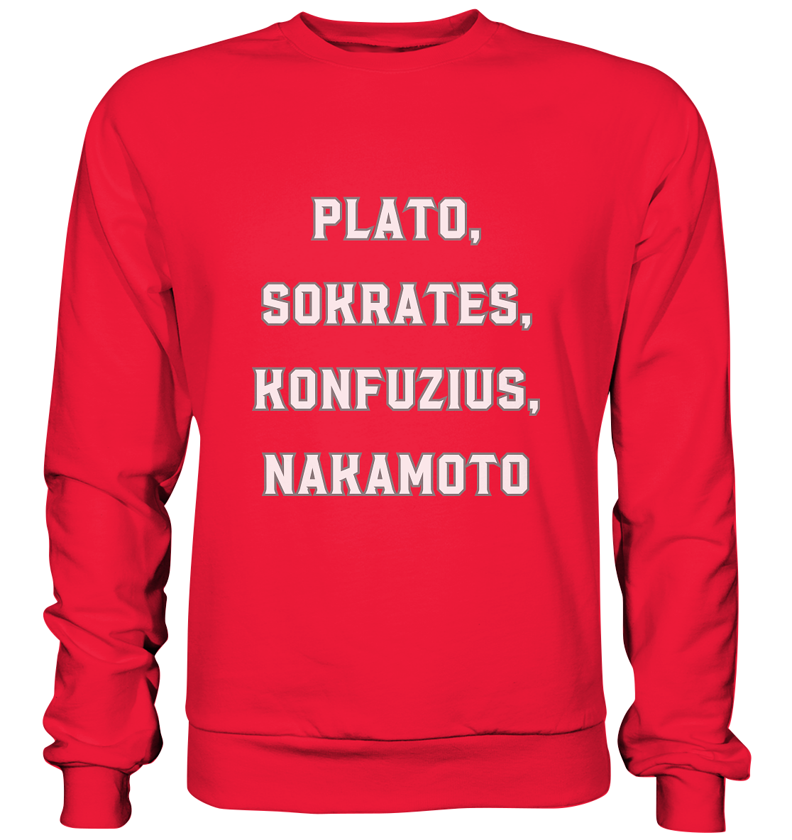 PLATO, SOKRATES, KONFUZIUS, NAKAMOTO  - Premium Sweatshirt
