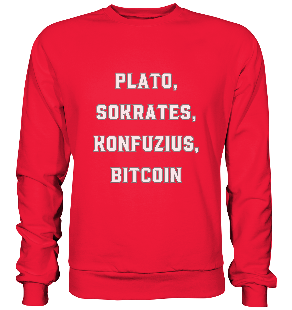 PLATO, SOKRATES, KONFUZIUS, BITCOIN  - Premium Sweatshirt