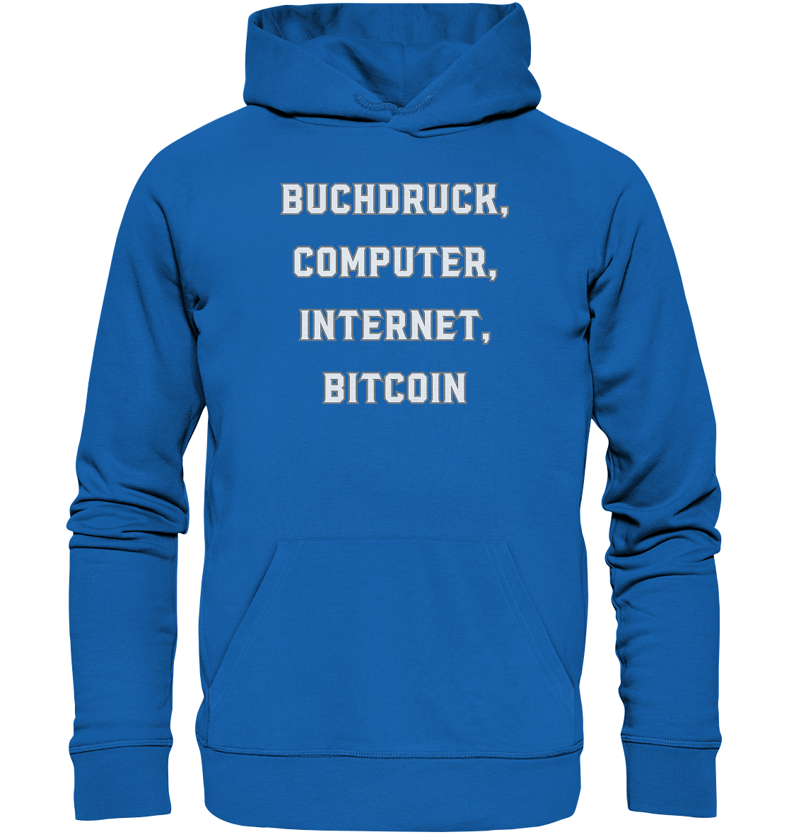 Buchdruck, Computer, Internet, Bitcoin - Premium Unisex Hoodie