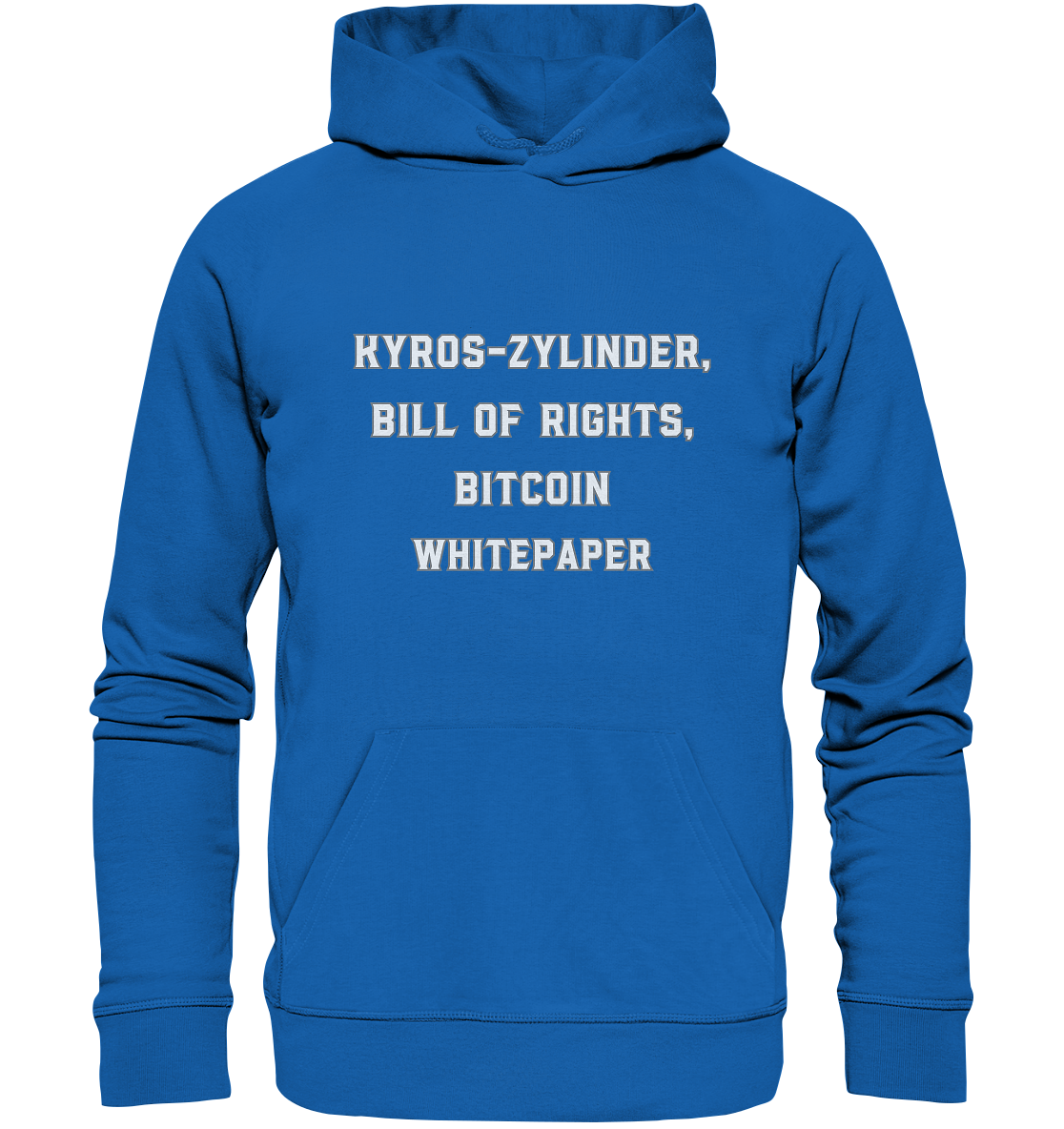 KYROS-ZYLINDER, BILL OF RIGHTS, BITCOIN WHITEPAPER - Premium Unisex Hoodie