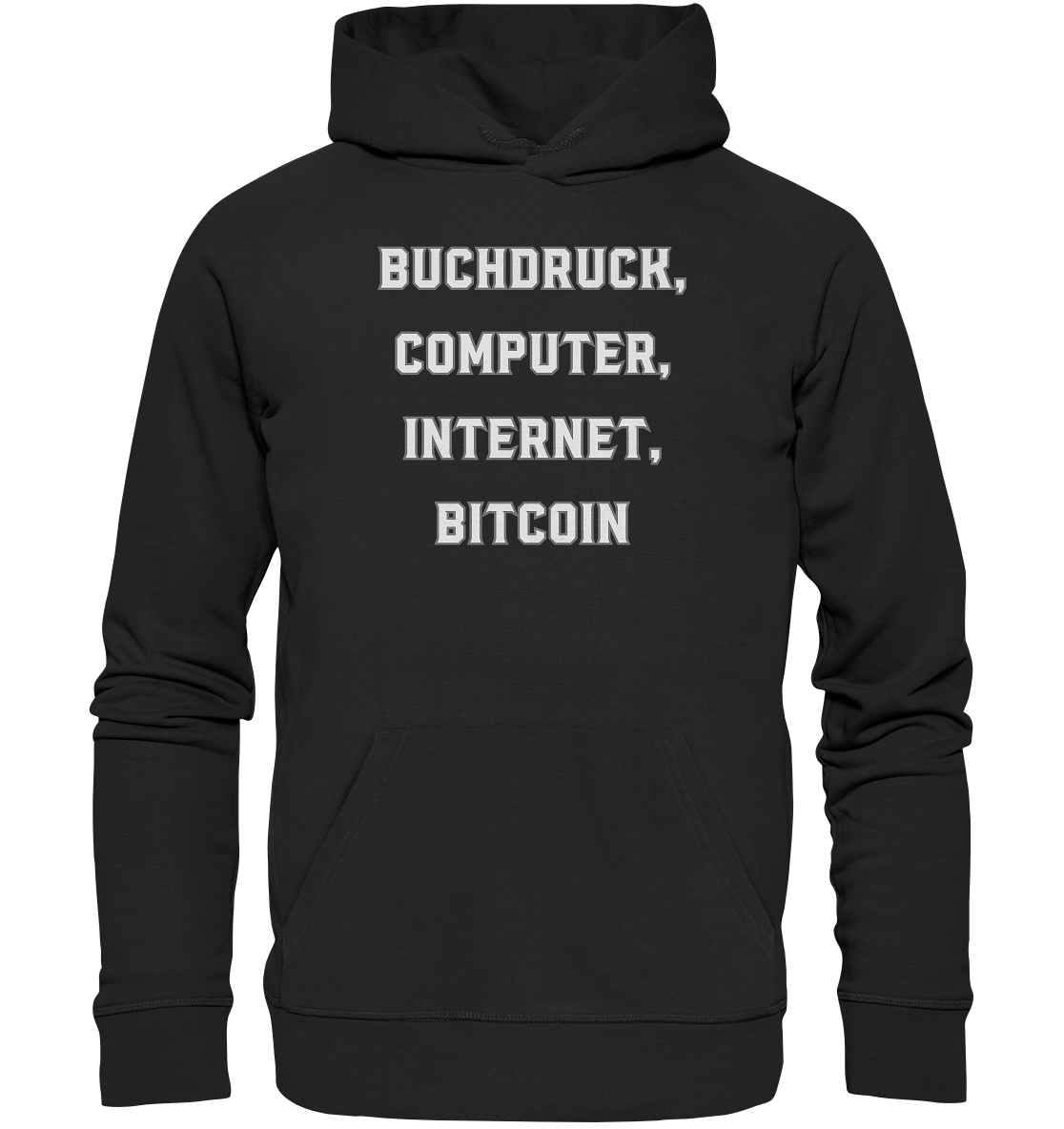 Buchdruck, Computer, Internet, Bitcoin - Premium Unisex Hoodie