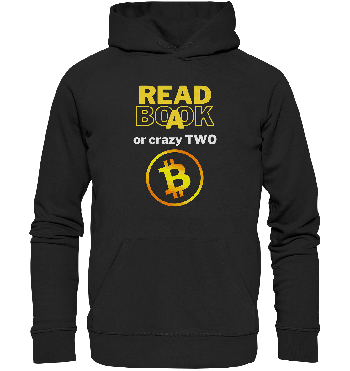 READ A BOOK or CRAZY TWO - Variante "Book" im Hintergrund - Premium Unisex Hoodie