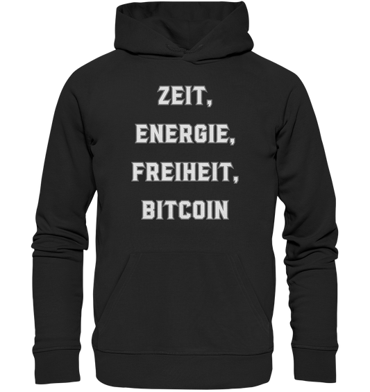 ZEIT, ENERGIE, FREIHEIT, BITCOIN - Premium Unisex Hoodie