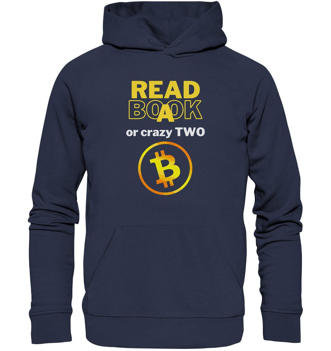 READ A BOOK or CRAZY TWO - Variante "Book" im Hintergrund - Premium Unisex Hoodie