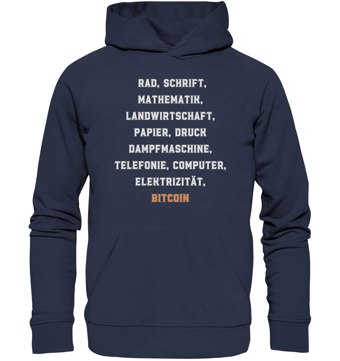 Erfindungen vom Rad bis zu BITCOIN - Premium Unisex Hoodie