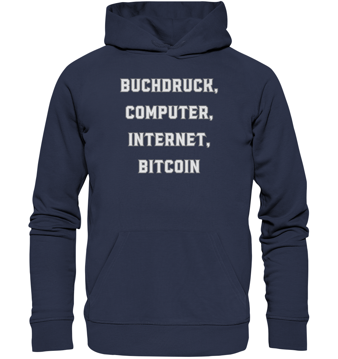 Buchdruck, Computer, Internet, Bitcoin - Premium Unisex Hoodie