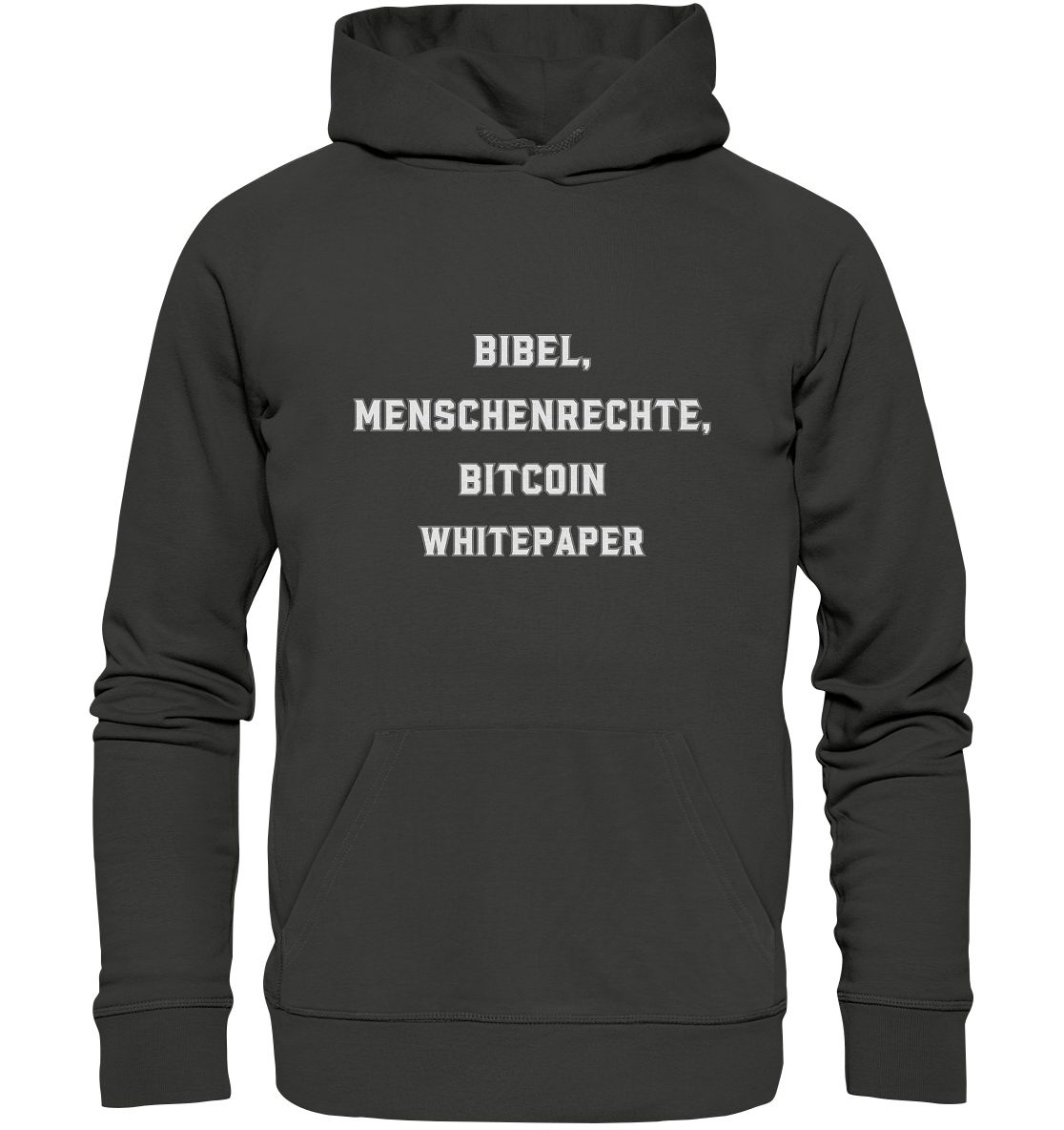 BIBEL, MENSCHENRECHTE, BITCOIN WHITEPAPER - Premium Unisex Hoodie